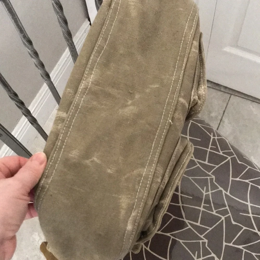 UNISEX Large utility wash canvas messenger bag